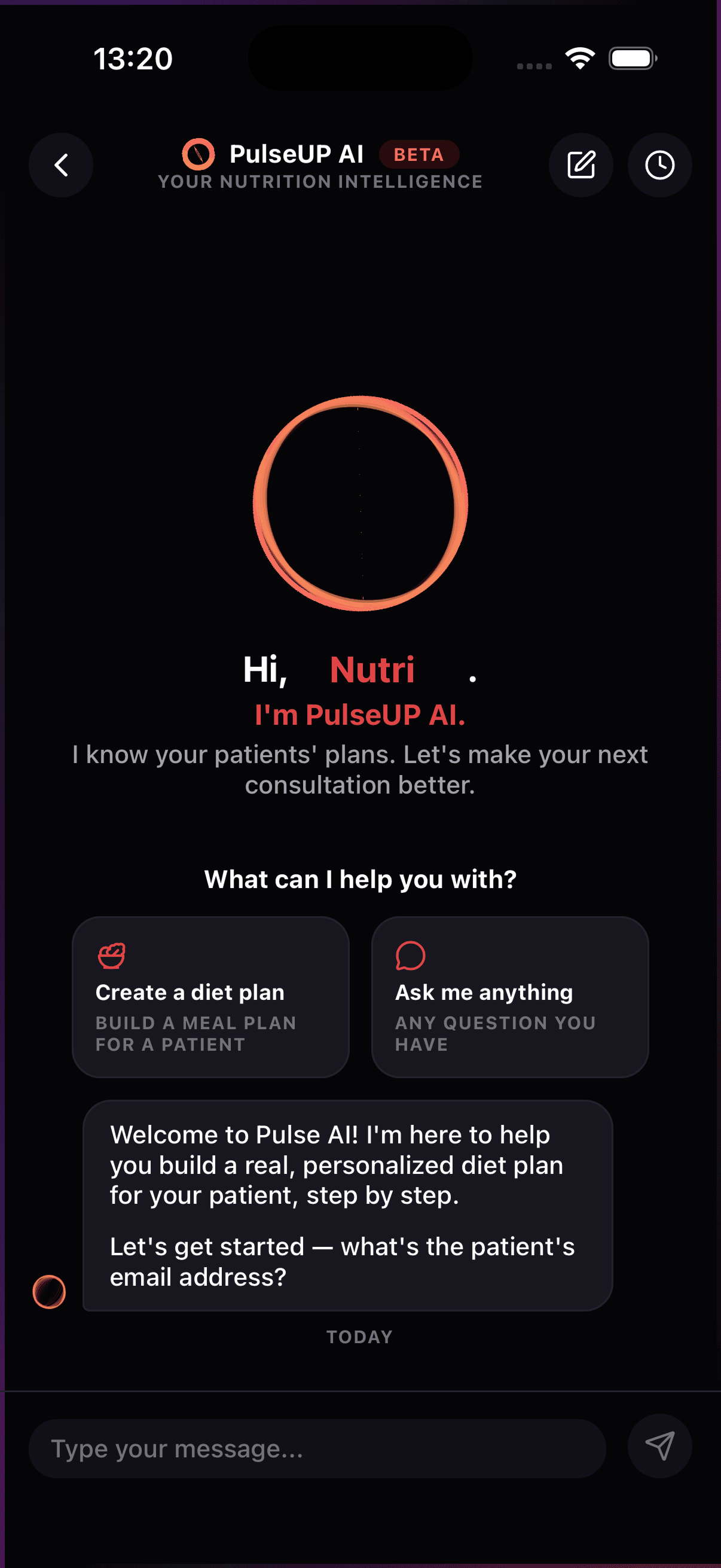 PulseUp Pulse AI screen