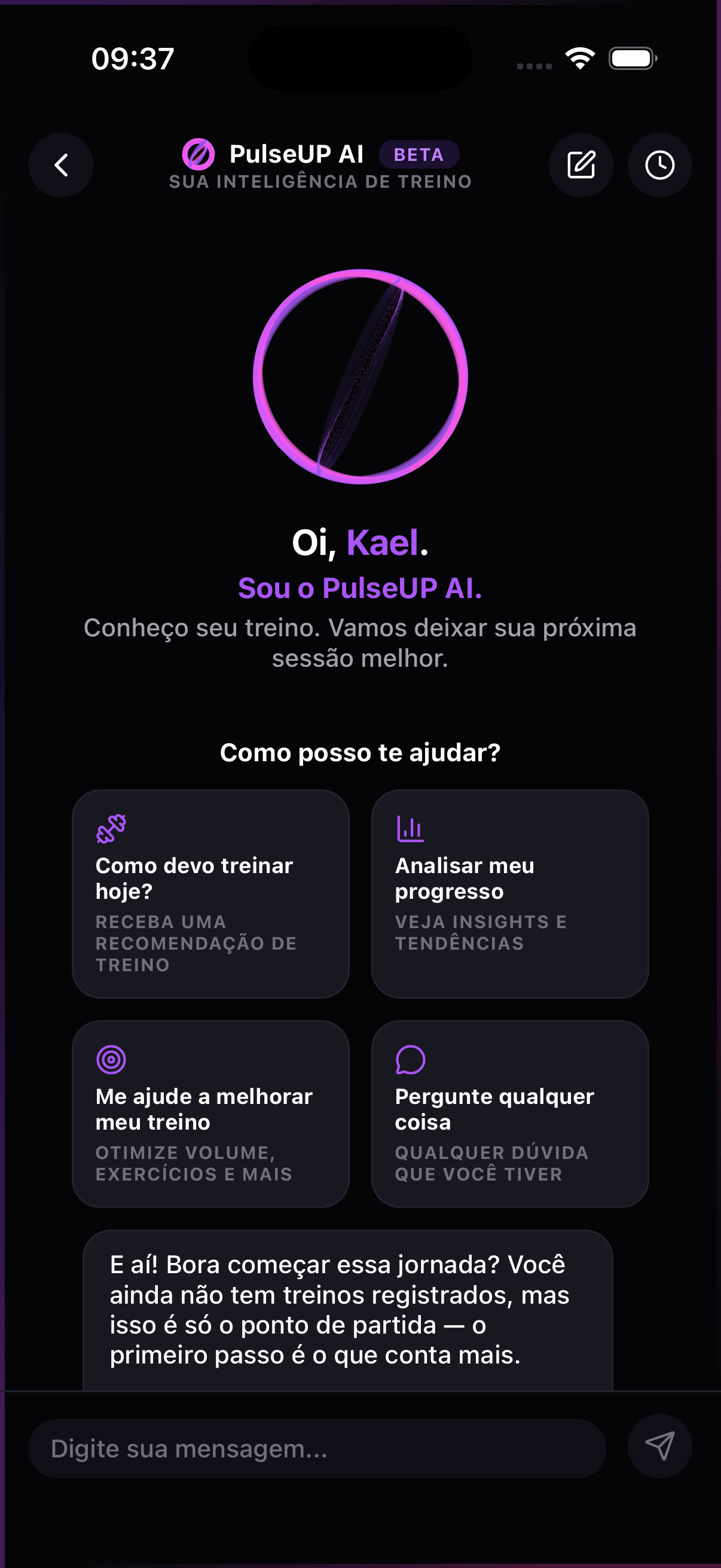 PulseUp Pulse AI chat screen